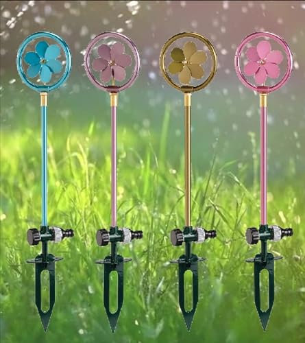Kaemingk Rotating Garden Flower Sprinkler Water Grass Lawn Sprayer Hose Watering Stake,Green,892977