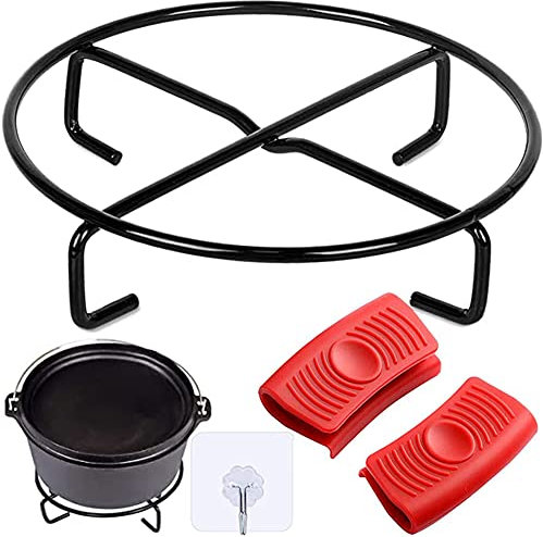 Dutch Oven Untersetzer, Ständer Feuertopf Untersetzer für Topfständer, Untergestell Dutch Oven Zubehör für BBQ, Grill, Deckel