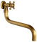KOPYFANTAP Wasserhahn Messing Antik, Wandmontierte 180° Drehbar Waschtischarmatur, Kaltwasserhahn Garten Bronze Wand für Badezimmer Küche und Außenbereich, Lang, G1/2