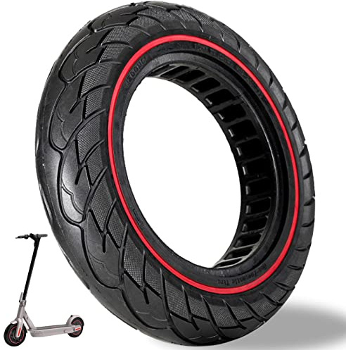 Scooter Reifen 10x2.50, Scooter Vollgummireifen 60/70-6.5, Scooter Ersatzreifen 10 Zoll, Elektro Roller Reifen für Ninebot Max G30 G30D G30E G30LP G30D II Max G2, Gummi Ersatzräder für Roller