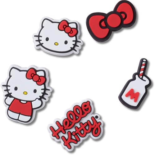 Crocs Jibbitz Shoe Charm 5-pack | Personalize With Jibbitz for Crocs - Ciondolo per scarpe Unisex, Hello Kitty,