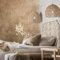 K&L Wall Art Papier peint non tissé brillant vintage texturé pour salon maison d'argile métallique cuivré marron Papier peint de luxe avec guide de pose