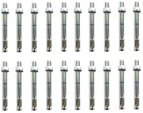 Profi Schwerlastdübel M12x100-20 Stück | verzinkt - ETA Zulassung | Option 1 für gerissenen, ungerissenen Beton | Beton-Anker für hohe Lasten | Bolzenanker Betonanker Ankerbolzen Schwerlastduebel