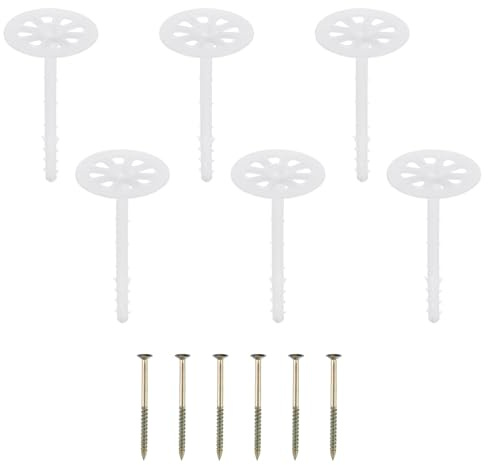 PATIKIL 122mm Perforierte Isolierstifte, 30er Pack Isolierdübel Wanddübel Kunststoff Spreizdübel zur Befestigung von Schaumstoffplatten an Mauerwerk oder Decke
