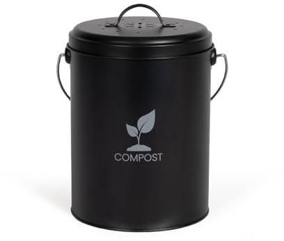Seau À Compost De Cuisine 6l Noir - MES154N