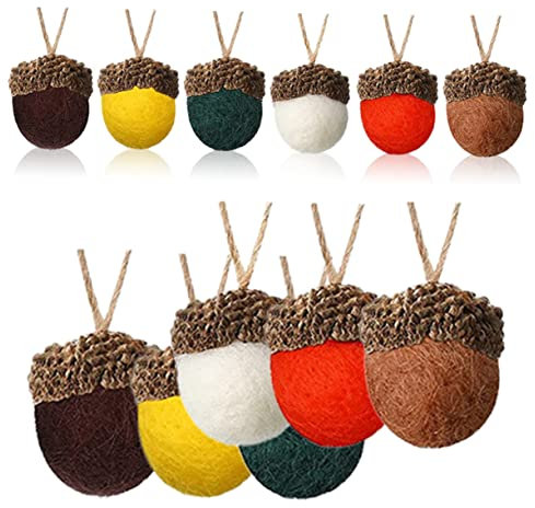 60 STK Tannenzapfen-Anhänger Weihnachtsbaum Eichel Weihnachtseichel hängend Eichel-Pom-Kugel weihnachtsdeko Cute Decoration Weihnachtsbaum anhänger dekorative Eicheln gefühlt Cabilock
