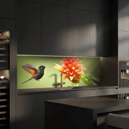Dedeco Küchenrückwand Motiv: Tierwelt V1, 5mm Hartschaum Kunststoffplatte PVC als Spritzschutz Fliesenspiegel zum Aufkleben Wandschutz wasserfest, UV-Lack matt, alle Untergründe, 280 x 60 cm