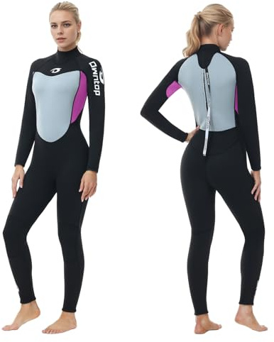 Owntop 2.5mm Neoprene Thermal Wetsuit for Men & Women | UV50+ Sun Protection | Ultra-Stretchy Warm | Adult Wet Suit | Diving Surfing | Pink S