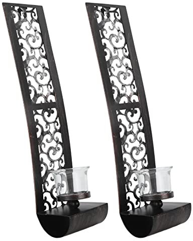 Cocoarm Soporte De Vela De Pared De Hierro Resistente, Lder Wall , Lder Wall