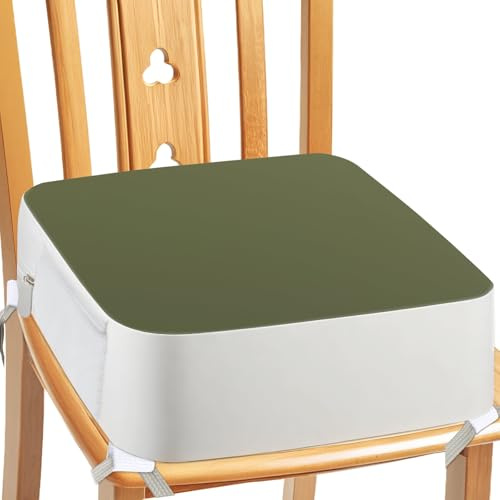 Asiento elevador para niños para la mesa, 4 puntos, anclaje de 9,6 cm, elevador para niños pequeños en la mesa del comedor, con bolsillos laterales, cojines antideslizantes y portátiles para niños