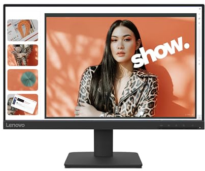 Lenovo L22-4e Office Monitor - 21.5 IPS FHD Display - 100Hz Refresh Rate - MPRT 4ms - 99% sRGB - Crow Black - Tilting Stand