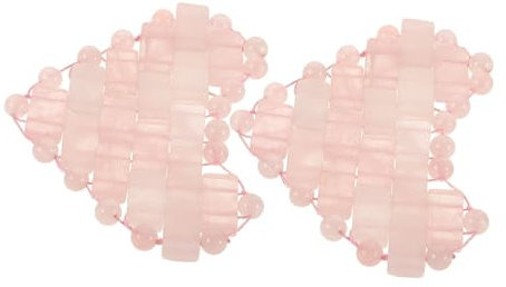 FIXOSHEE Augenmaske mit Einfachem Design Rosenquarz Herzförmig aus Kristallstein und Lichtabschirmung zur Linderung von Augenmüdigkeit für Entspannende Spa Behandlungen