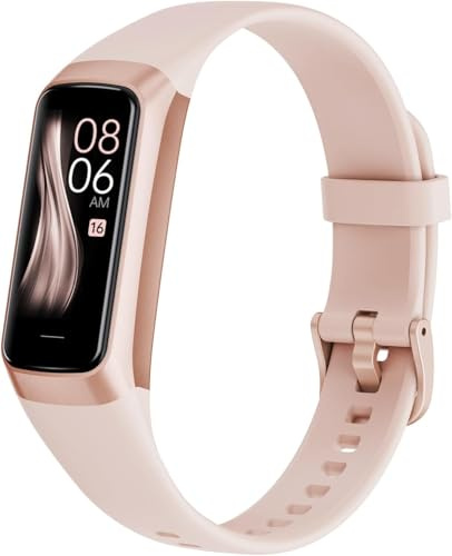 YJYK Fitness Tracker with 24/7 Heart Rate Blood Oxygen Sleep Monitor,Activity Tracker with 1.1 AMOLED Touch Color Screen, Multiple Sport Modes Step Counter,IP68 Waterproof for Women Men (Pink)