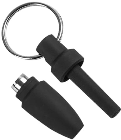 Générique Perforatrice à en Acier Inoxydable et Silicone Noire Outil Facile à Utiliser Tirage Lisse, Accessoire Portable pour Amateurs de