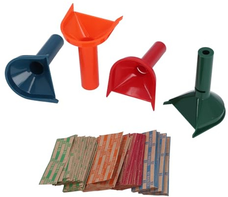 CHICIRIS Set di Tubi Contamonete, Selezionatore di Monete Multifunzionale in Plastica da 4 Pezzi per Casa, Ufficio, Banca, Include 100 Involucri di Monete