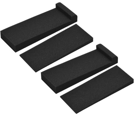 AUNMAS Ljudisoleringskuddar Högdensitetsskum Högtalarisoleringskuddar 27 X 10 Cm Lutande Stötsäker Design för Studiomonitor Minihögtalare Desktopljudinstallation (27 x 10 cm)