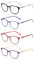 JM Lot de 4 Lunettes de Lecture Charnière à Ressort Presbyte Hommes Femmes Lunettes de Vue