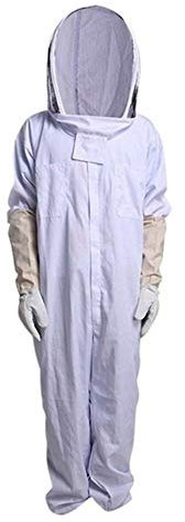 Z-LIANG Bienenzucht Anzug Schutzganzkörper-Tuch mit Schleier Hood Total Protection for Imker (Color : Light Grey, Size : XXL)