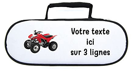 Mygoodprice Tasche für Pétanque-Kugeln, Piktogramm Quad Cross mit Text