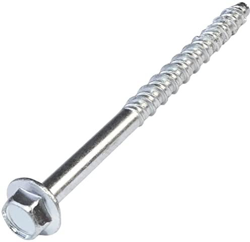 AERZETIX - C57352 - Satz von 10 Betonschrauben mit sechskantkopf mit flansch Ø6.6x80 mm - direkte befestigung ohne dübel - für sechskantschlüssel 8 mm - aus stahl - für renovierung konstruktion