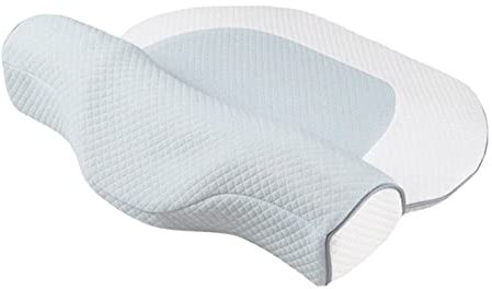 Yadlan NackenstüTzkissen OrthopäDisches Kissen, Kopfkissen Nackenschmerzen SeitenschläFer, OrthopäDisches Kissen für Bein und Knie, Magnetmassage OrthopäDisches Kissen Memory-Schaum Pillow Blau