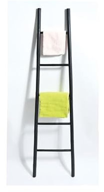 MSV Scala Porta Asciugamani a 5 Livelli Tilda Bamboo Nero