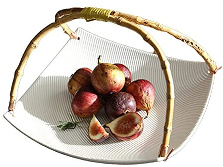 OUSIKA Cesto di frutta Ciotola Cesto di frutta in ceramica Piatto di frutta creativo Piatto da dessert Piatto di frutta secca for forniture da cucina domestica Decorativo for tavolo Piatti