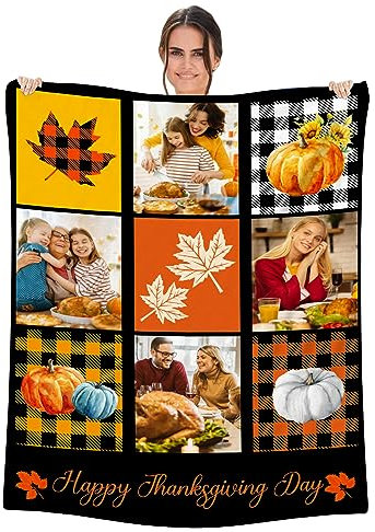 SearchI Personalisierte Decke Mit Foto,Fleecedecke Flauschig mit Foto und Text,Personalisierte Erntedank Geschenke für Mama, Papa, Kind, Hunde, Freunde oder Liebhaber,130x150cm