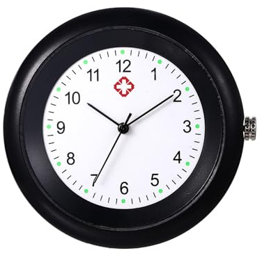 JewelryWe Krankenschwesteruhr Analog Quarz Taschenuhr 30 Wasserdicht Silikon Uhr mit Halskette Kette Schwesternuhr Pflegeuhr Pulsuhr für Arzt Geschenk Unisex