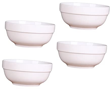 MAGICLULU 4stücke Reine Keramik Suppenschalen Japanischer Stil Vielseitig Für Suppe Salat Obst Leicht Zu Reinigen Elegantes Design Haushaltsgeschirr Für Jeden Anlass