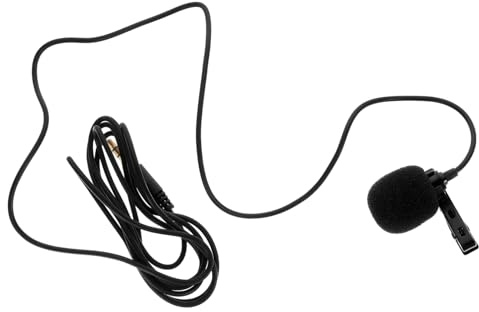 Toyvian Lavalier Microphone Omnidirectional Condenser Microphone for Indoor and Outdoor Activities with Plug and Play Noise Reduction Black Plastic and Alloy