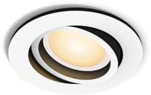 Spot encastré Philips Hue Milliskin White Ambiance, blanc (400 lm / 70 mm), lot de 1, lumière blanche chaude à froide, contrôlable via application, compatible avec Amazon Alexa (Echo, Echo Dot)