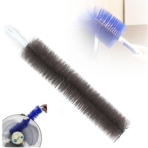 Fan Cleaning Brush, 2024 Upgrade Flexible Fan Dusting Brush Non-Disassembly Fan Cleaning Brush Bendable Fan Cleaner Dust Brush Microfiber Duster for Screen Window Blinds Cobweb Corner Brush