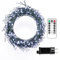 ZELUXDOT Guirnalda de luces 15m con 500 LEDs blancos fríos, cable de plata, enchufable para interiores, luces de hadas LED con control remoto para árbol de Navidad, plantas, dormitorio, jardín