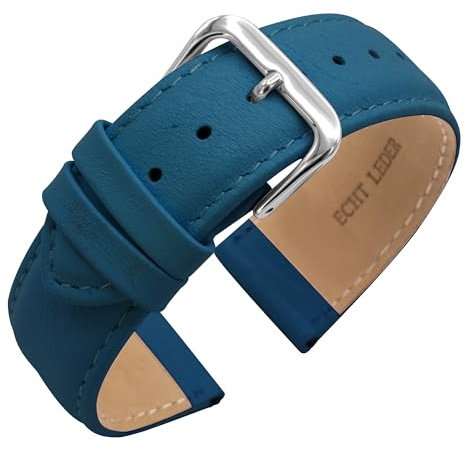 Eichmüller Uhrenarmband aus Kalbsleder, verjüngend – 14/16/18/20/22 mm Bandbreite – Ersatzband für Damen- & Herrenuhren, Federstege inklusive - 21 Farben