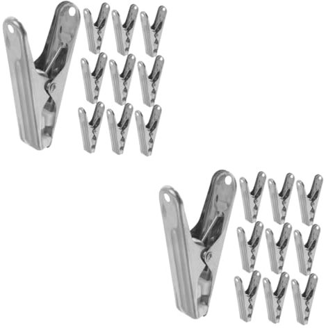 Cabilock 20pcs Heavy Duty Metal Clothespins for Laundry Quilting Crafting Sturdy Clips for Bed Sheets Towels