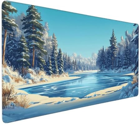 Large Mouse Pad 1200x600x4mm Landscape Gaming Mouse Mat Tree XL Mousepad Anti-Fray Stitched Edges with Non-Slip Rubber Base,Ergonomic Mouse Pad Extended Desk Mat,for Home Office Accessories PC,Laptop
