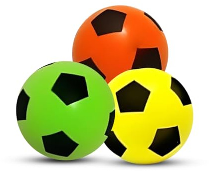 MIXEL Soft Foam Sponge Ball, Soft, Sports And Daily Activities, Durable Foam, Comfortable And Safe Experience, Hand-Eye Coordination, Indoors Or Outdoors, Random Colours, (3 Pcs)