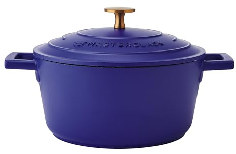 MasterClass Cocotte en fonte d'aluminium Bleu électrique 20 cm 2,5 l