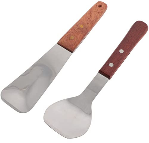 FUNNETOYU 2piezas Cucharas De Acero Inoxidable Mango Para Helados y Postres De Diseño Ergonómico y Fácil De Limpiar Para Sorbetes y Frutas
