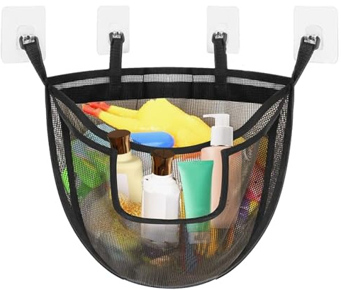 Bath Toy Storage - Mesh Toy Bags | Large Capacity Organizer Bin for Bathroom, Shower, Toyroom, Kitchen, Closet, Dorm | Hanging Baby Basket for Tub, Swimming, Travel, Home Use | Christmas Organization