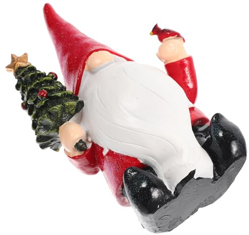 Hemobllo Resin Elf Ornaments for Christmas Delicate Resin Craft Scene Decors Garden Gnome Ornaments for Outdoor Decor
