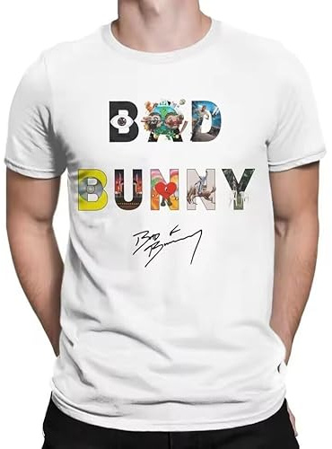 Bad Bunnys DeBi Tirar MaS Fotos New Album Outfit T-Shirt White XL