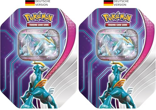 Pokémon Jeu de Cartes à Collectionner : Tin-Box Destinées Paradoxales : Eisenhaupt-ex (1 Carte Promo holographique & 4 boosters) (Lot de 2)