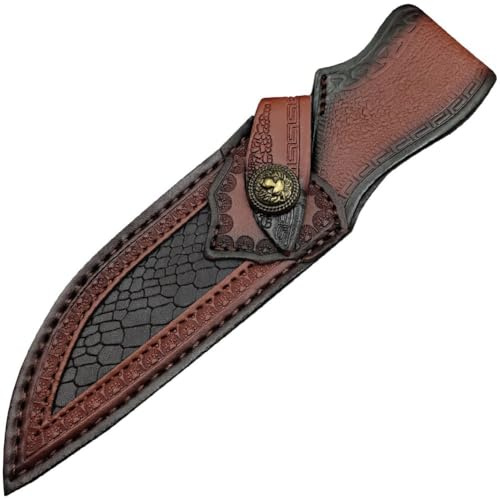 Lpitoy Fodero per Coltello in Pelle, Fondina per Coltello Dritto, Coprilama per Coltello, Custodia per Coltello Cintura, Custodia Protettiva per Coltello per Caccia, Tempo Libero E Cucina