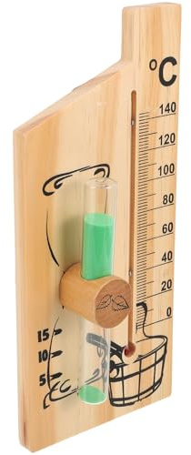 SEWACC 15 Minuten Sauna Timer mit Glasröhre Wandmontage Saunauhr Langlebiger Sauna Zeitmesser für Innenräume