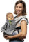 Boba Air Federleichte Babytrage und Kindertrage - Baby Trage ab 3 Monaten (7-20kg) - Kindertragerucksack und Baby Tragetasche mit 2 Tragepositionen (Bauch/Rücken) - Grau