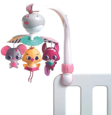 Tiny Love Take Along Mobile, 3 i 1 Spjälsäng Musikmobil Spädbarn, 0+ Månader, Barnvagnsmobil, Mångsidig med 3 Fästanordningar, 5 Melodier, 30 Minuters Kontinuerlig Musik, Tiny Princess Tales