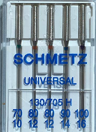 SCHMETZ 5 Nähmaschinennadeln 70-100 Flachkolben 130/705