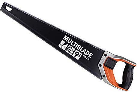 multiblade profesional Sierra de mano (550 mm, 9tpi, SK5, mango aluminio